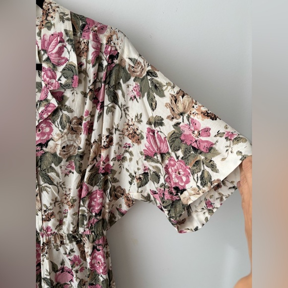 Vintage Jessica Floral Prairie Midi Dress Cottagecore Button Front Pockets - Picture 7 of 13